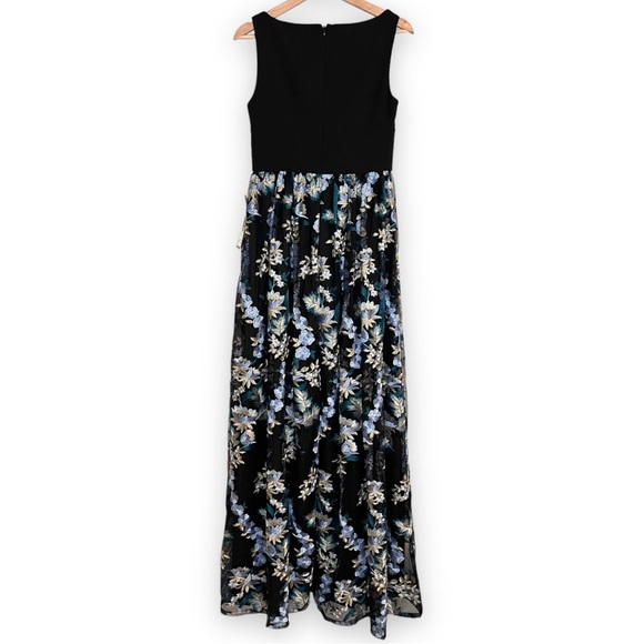 ADRIANNA PAPELL Embroidered Mesh Gown NWT Size 4 - Picture 4 of 10